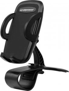 4kom.pl Uchwyt samochodowy holder uniwersalny klips do telefonu smartfona na deskę/ kokpit Czarny 2
