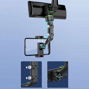 4kom.pl Uchwyt samochodowy XO C107 na telefon 6.8 cali na lusterko wsteczne czarny 5