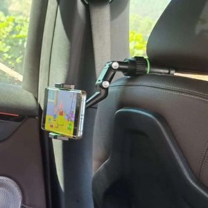 4kom.pl Uchwyt samochodowy XO C107 na telefon 6.8 cali na lusterko wsteczne czarny 9