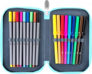 Piórnik St.Majewski Piórnik trzypoziomowy z wyposażeniem Ombre Unicorns PC-05 3