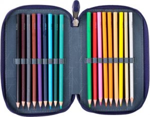 Piórnik St.Majewski Piórnik trzypoziomowy z wyposażeniem Holo Unicorn PC-05 2