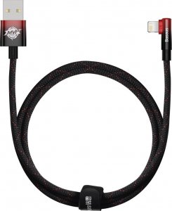 Kabel USB Baseus USB-A - Lightning 1 m Czarno-czerwony (baseus_20221013155137) 1