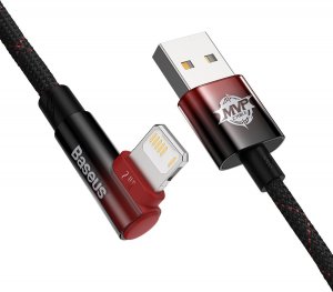 Kabel USB Baseus USB-A - Lightning 1 m Czarno-czerwony (baseus_20221013155137) 4
