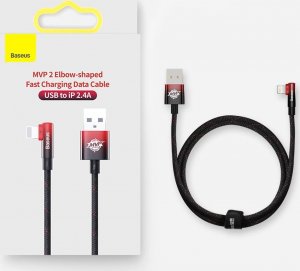 Kabel USB Baseus USB-A - Lightning 1 m Czarno-czerwony (baseus_20221013155137) 8