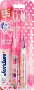 Jordan Szczoteczka do zębów DUO Individual Reach Soft - mix kolorów  1 op-2szt 2