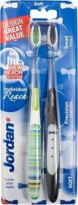 Jordan Szczoteczka do zębów DUO Individual Reach Soft - mix kolorów  1 op-2szt 3