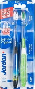 Jordan Szczoteczka do zębów DUO Individual Reach Soft - mix kolorów  1 op-2szt 4