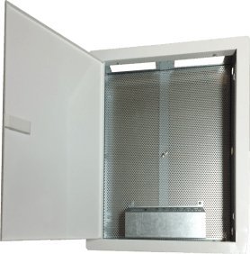 Alantec Szafka mieszkaniowa, teletechniczna, FTTH 500x350x90, natynkowa, drzwi perforowane, 1 x gn. elektryczne, 14 x gn. Keystone 1