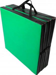 UnderFit Materac gimnastyczny 3-częściowy UF9560 180 cm x 60 cm x 6 cm zielony twardy 4