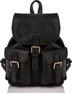 Paolo Peruzzi Zestaw damski skórzany PAOLO PERUZZI ZUP-26-BL czarny plecak i portfel 2