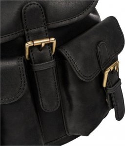 Paolo Peruzzi Zestaw damski skórzany PAOLO PERUZZI ZUP-26-BL czarny plecak i portfel 7