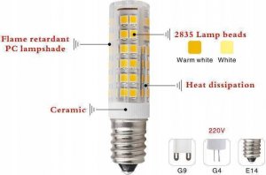 Tech-Led ŻARÓWKA LED E14 7W MINI 76 LED 500LM ZIMNA W-WA 1