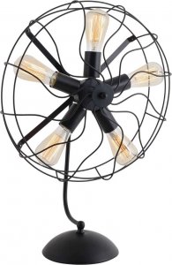Wentylator Industrialna LAMPKA biurkowa 3123122 Nave metalowa LAMPA stołowa wiatrak wentylator czarny 3