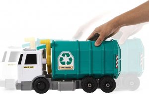 Kosz na śmieci Mattel Matchbox duża śmieciarka do recyklingu światło/dźwięk + kosz na śmieci 2
