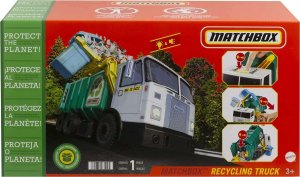Kosz na śmieci Mattel Matchbox duża śmieciarka do recyklingu światło/dźwięk + kosz na śmieci 7