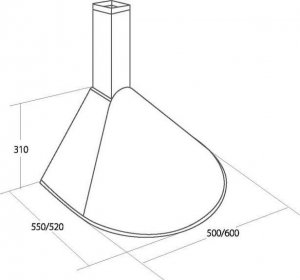 Okap Akpo Okap kominowy AKPO WK-5 RONDO TURBO 60 INOX (600mm; stal nierdzewna) 3