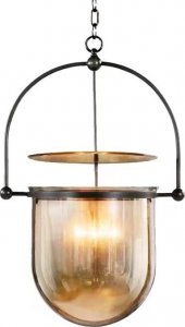 Lampa wisząca Copel Retro lampa wisząca CGKAT35 szklana na łańcuchu bursztynowa 1