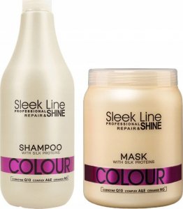 Stapiz Stapiz Sleek Line colour Zestaw XXL Szampon Maska 1
