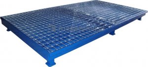 WiZ Stalowa wanna ociekowa z kratownicą o pojemności 300 l, wym. 1300 x 2300 x 200 mm 2