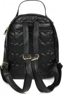 Versoli Plecak damski ekoskóra pojemny B5 regulowany modny serca czarny I49 5