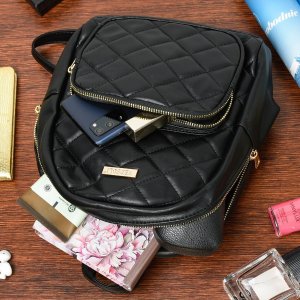 Versoli Plecak damski ekoskóra pojemny B5 regulowany modny czarny I52 2