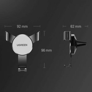 Ugreen Uchwyt samochodowy grawitacyjny Holder do auta UGREEN do telefonu do kratki Czarny 6