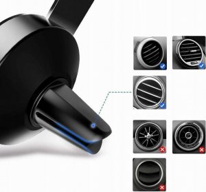 Ugreen Uchwyt samochodowy grawitacyjny Holder do auta UGREEN do telefonu do kratki Czarny 7