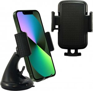 4kom.pl Uchwyt samochodowy Uniwersalny Holder do auta na telefon szybę/ deskę Black 1