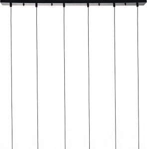 Lampa wisząca King Home Wisząca lampa salonowa Flusso line metalowe tuby czarne 3