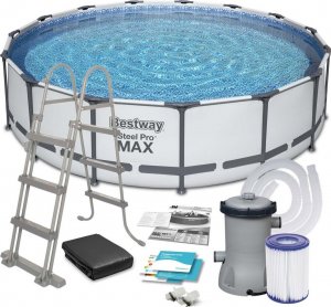 Bestway Basen ogrodowy stelażowy 457 x 107 cm zestaw 11w1 Bestway 56488 1
