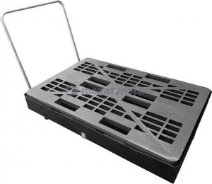 Becker Wanna wychwytowa z kratownicą o pojemności 100 l, kolor czarny, wym. 1280 x 820 x 160 mm 4