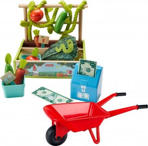 Fisher-Price Supermarket stragan farma z warzywami i taczka 1