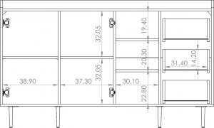 Ravio Komoda do salonu Nero K2D3SZ 8