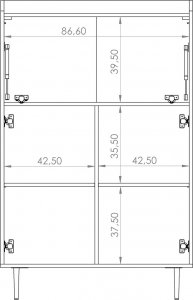 Ravio Komoda z barkiem Nero KB90 10
