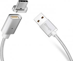 Kabel USB Elough Kabel Magnetyczny Elough USB Typu C USB-C Srebrny 2