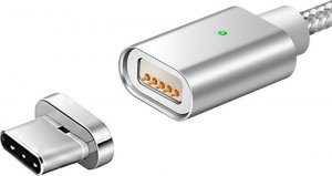 Kabel USB Elough Kabel Magnetyczny Elough USB Typu C USB-C Srebrny 3