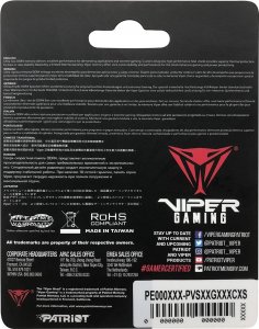 Pamięć do laptopa Patriot Viper Steel, SODIMM, DDR4, 16 GB, 3200 MHz, CL18 (PVS416G320C8S) 6
