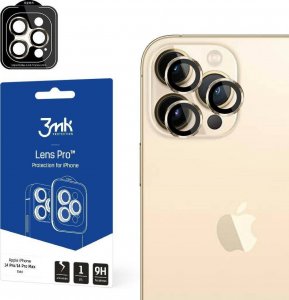 3MK Szkło hybrydowe na obiektyw aparatu 3MK Lens Protection Pro Apple iPhone 14 Pro/14 Pro Max złoty/gold 1