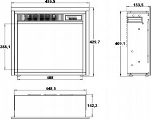 Aflamo WKŁAD KOMINKOWY AFLAMO LED 40 9