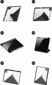 Etui na tablet Dux Ducis Dux Ducis Magi etui do iPad Pro 11'' 2021 / 2020 / 2018 / iPad Air (4. generacji) pokrowiec smart cover z podstawką i schowkiem na Apple Pencil czarny 4