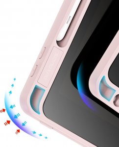 Etui na tablet Dux Ducis Dux Ducis Magi etui do iPad 10.2'' 2021 / 2020 / 2019 pokrowiec smart cover z podstawką i schowkiem na Apple Pencil różowy 12