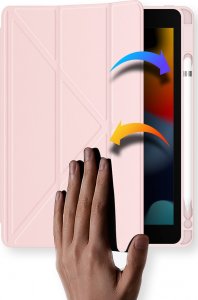 Etui na tablet Dux Ducis Dux Ducis Magi etui do iPad 10.2'' 2021 / 2020 / 2019 pokrowiec smart cover z podstawką i schowkiem na Apple Pencil różowy 13