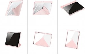 Etui na tablet Dux Ducis Dux Ducis Magi etui do iPad 10.2'' 2021 / 2020 / 2019 pokrowiec smart cover z podstawką i schowkiem na Apple Pencil różowy 16