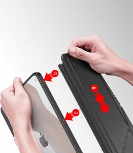 Etui na tablet Dux Ducis Dux Ducis Magi etui do iPad 10.2'' 2021 / 2020 / 2019 pokrowiec smart cover z podstawką i schowkiem na Apple Pencil różowy 7