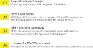 Ładowarka Baseus Golden Contactor Pro Jednoczęściowa 1x USB-A 2x USB-C 3 A  (6932172612825) 3