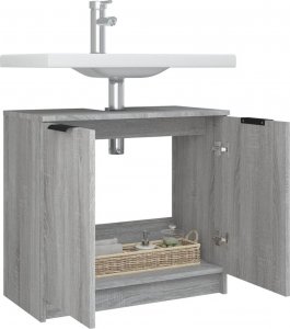 vidaXL Szafka łazienkowa, szary dąb sonoma, 64,5x33,5x59 cm 6