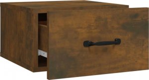 vidaXL Wiszące szafki nocne, 2 szt., przydymiony dąb, 35x35x20 cm 7