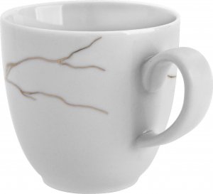 Karolina Filiżanka ze spodkiem 250ml Tektonika biała 4