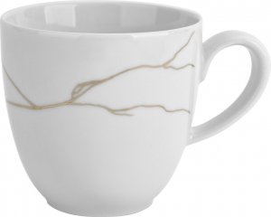 Karolina Filiżanka ze spodkiem 250ml Tektonika biała 5