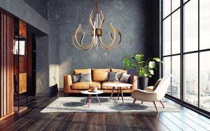 Lampa wisząca Witek Home Lampa Wisząca Opticus MD8602-8 Gold 4